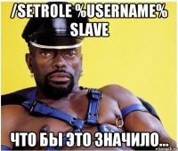 /setrole %username% SLAVE что бы это значило...