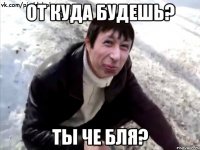 от куда будешь? ты че бля?