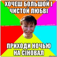 хочеш большой і чистой любві приходи ночью на сіновал