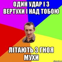 Один удар і 3 вертухи і над тобою літають з гноя мухи