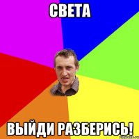 Света выйди разберись!