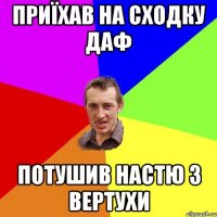 Приїхав на сходку ДАФ потушив Настю з вертухи