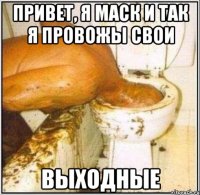 привет, я маск и так я провожы свои выходные