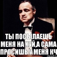 Ты посылаешь меня на хуй,а сама просишь у меня КЧ