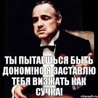 Ты пытаешься быть доном!Но я заставлю тебя визжать как сучка!