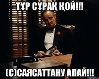 Тұр сұрақ қой!!! (C)Саясаттану апай!!!