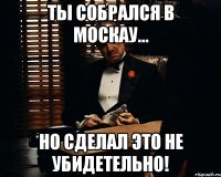 Ты собрался в Москау... Но сделал это не убидетельно!