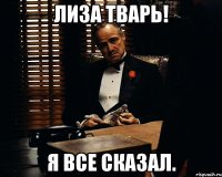 Лиза тварь! я все сказал.