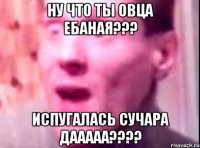 ну что ты овца ебаная??? испугалась сучара дааааа????