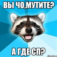 вы чо,мутите? а где сп?