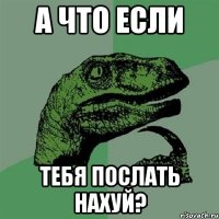 А что если тебя послать нахуй?