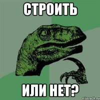 Строить или нет?