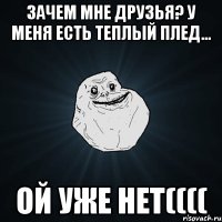 Зачем мне друзья? У меня есть теплый плед... Ой уже нет((((