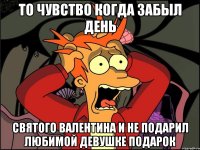 То чувство когда забыл день Святого Валентина и не подарил любимой девушке подарок