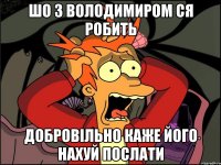 Шо з Володимиром ся робить добровільно каже його нахуй послати