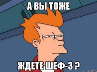 А вы тоже ждете Шеф-3 ?