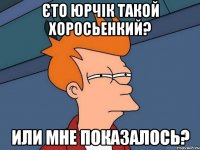 Єто Юрчік такой хоросьенкий? или мне показалось?