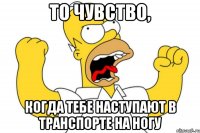 то чувство, когда тебе наступают в транспорте на ногу