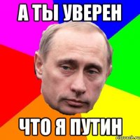 а ты уверен что я путин