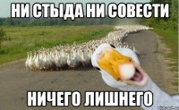 ни стыда ни совести ничего лишнего