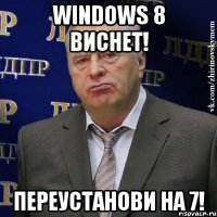 Windows 8 виснет! Переустанови на 7!