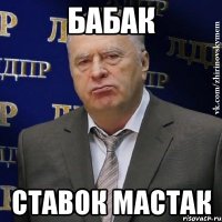 Бабак ставок мастак