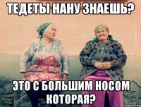 Тедеты Нану знаешь? Это с Большим носом которая?