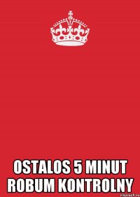  Ostalos 5 minut robum kontrolny