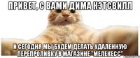 Привет, с Вами Дима Кэтсвилл И сегодня мы будем делать удаленную перепроливку в магазине "Мелекесс"