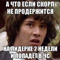 А что если Скорп не продержится На лидерке 2 недели и попадёт в ЧС