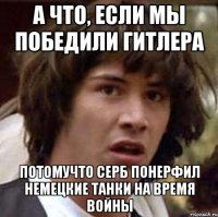 а что, если мы победили гитлера потомучто серб понерфил немецкие танки на время войны