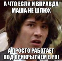 а что если и вправду маша не шлюх а просто работает под прикрытием в FBI