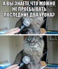 А вы знаете,что можно не проёбывать последние два урока? 