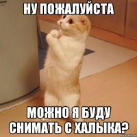 Ну пожалуйста можно я буду снимать с халыка?