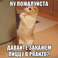 Ну пожалуйста давайте закажем пиццу в Pranzo?