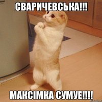 Сваричевська!!! Максімка сумуе!!!!