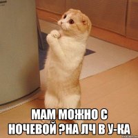  Мам можно с ночевой ?На лч в У-ка