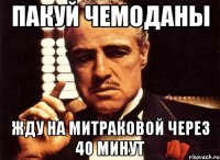 пакуй чемоданы жду на митраковой через 40 минут