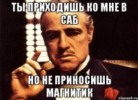 Ты приходишь ко мне в саб Но не приносишь магнитик