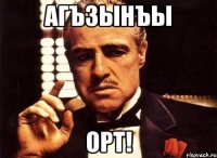 Агъзынъы орт!