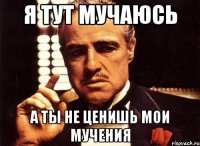 Я тут мучаюсь а ты не ценишь мои мучения