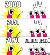 2030 Да 2050 Да 2070 Пошел нахуй