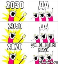 2030 Да 2050 Да 2070 Да Пошел ты нахуй