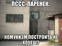 Пссс, паренек.. Комунизм построить не хочеш?