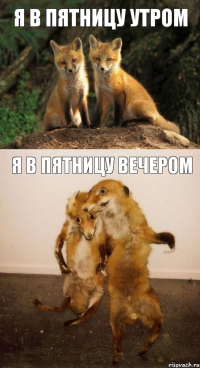 я в пятницу утром я в пятницу вечером