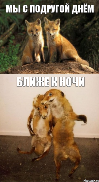 Мы с подругой днём Ближе к ночи