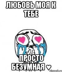 Любовь моя к тебе просто безумная ♥