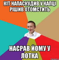 кіт напаскудив у капці рішив отомстить насрав йому у лотка