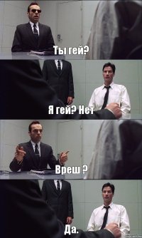 Ты гей? Я гей? Нет Вреш ? Да.