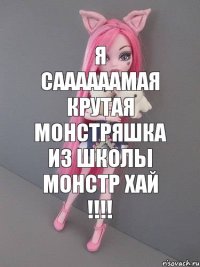 Я саааааамая крутая монстряшка из школы монстр хай !!!!